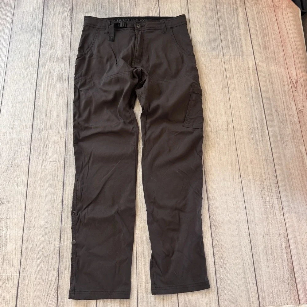 Prana Stretch Zion Cargo Pants Gray 30x32 Straight Fit Hiking Outdoor Men's